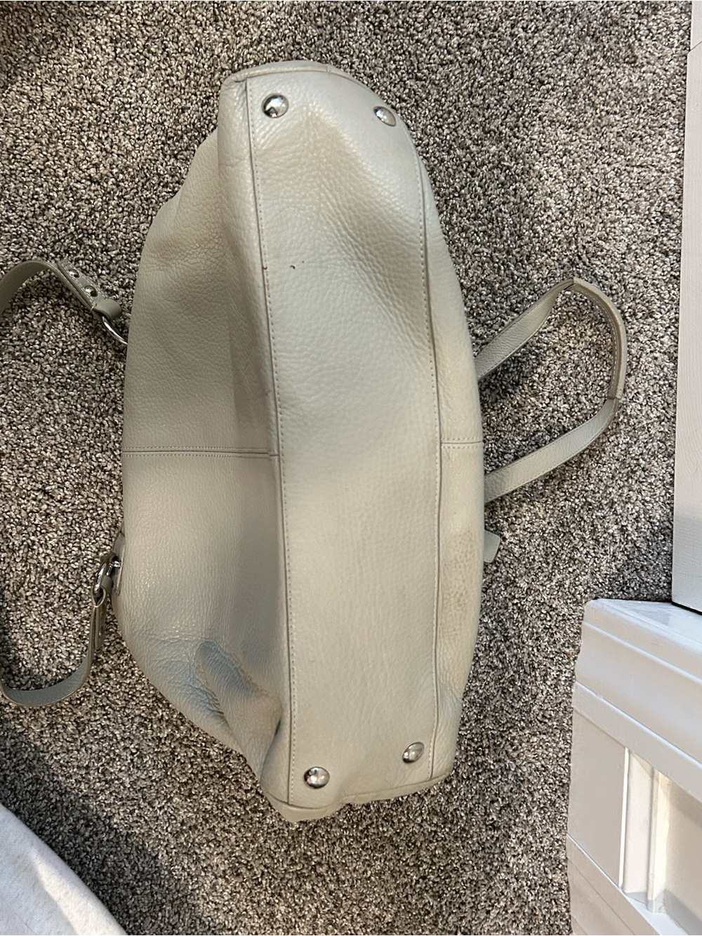Coach Pebbled Leather Shoulder Bag in Light Taupe - Picture 4 of 5